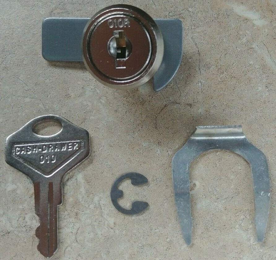 010R Right Turn Cash Drawer Lock & Key Set Compatible with Star Max CD5 Series