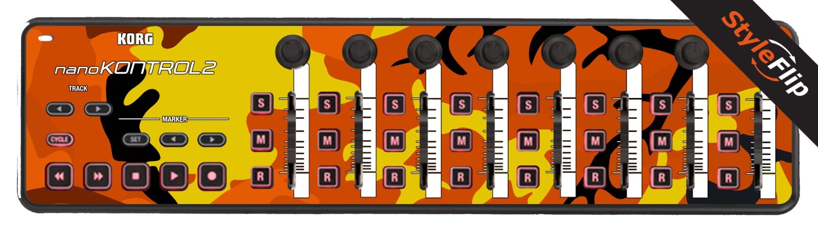 Korg NanoKontrol 2 Skin | Color Orange Camo | Protective Decal | StyleFlip Skins