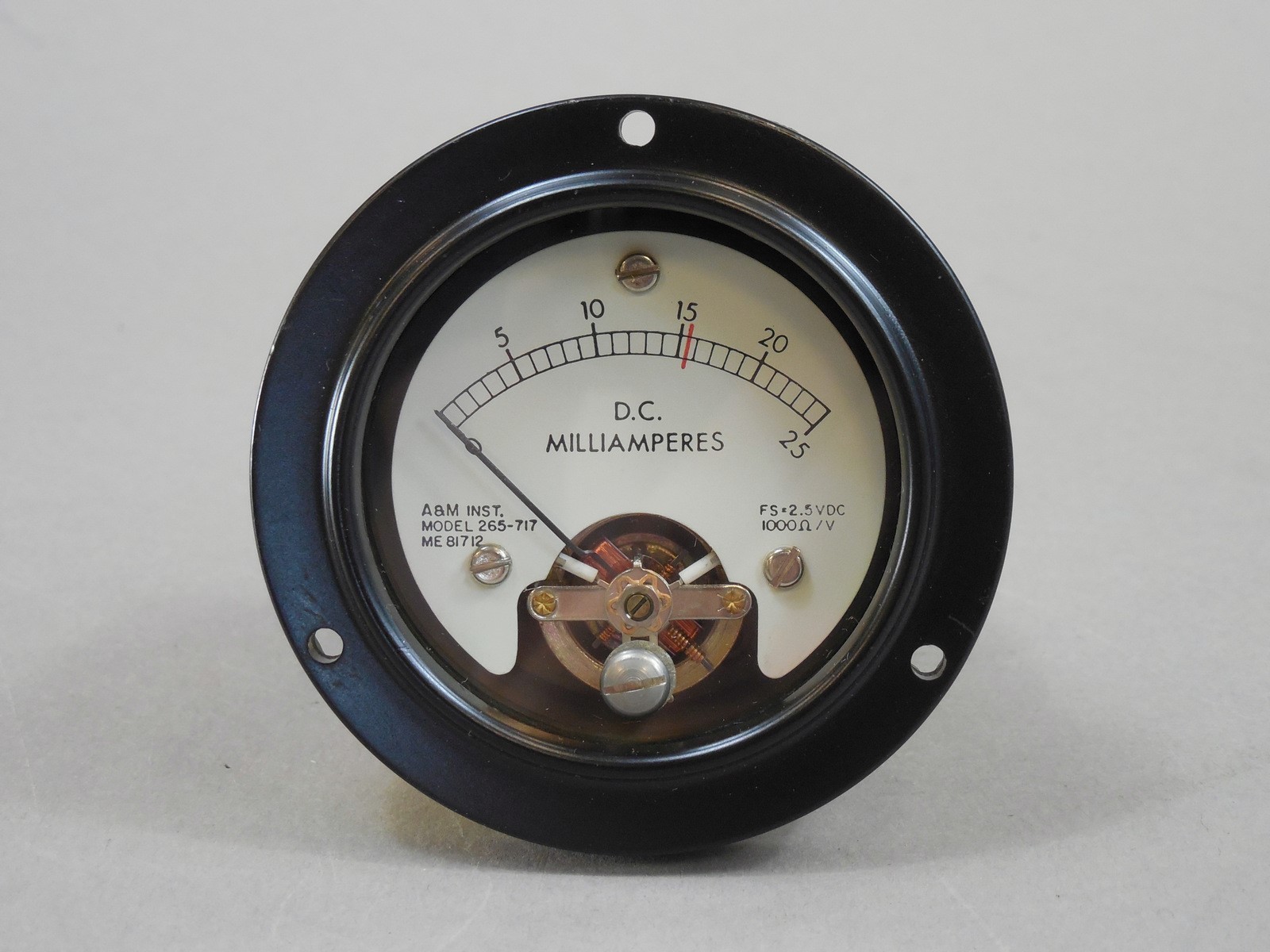 A&M Model 265-717 Ammeter DC Milliamperes