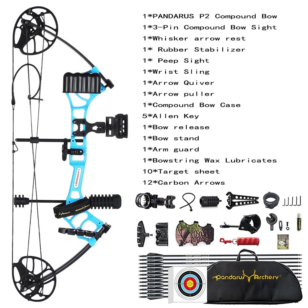 Pandarus Archery Ready To Hunt Lightweight Compound Bow Package For Adults And