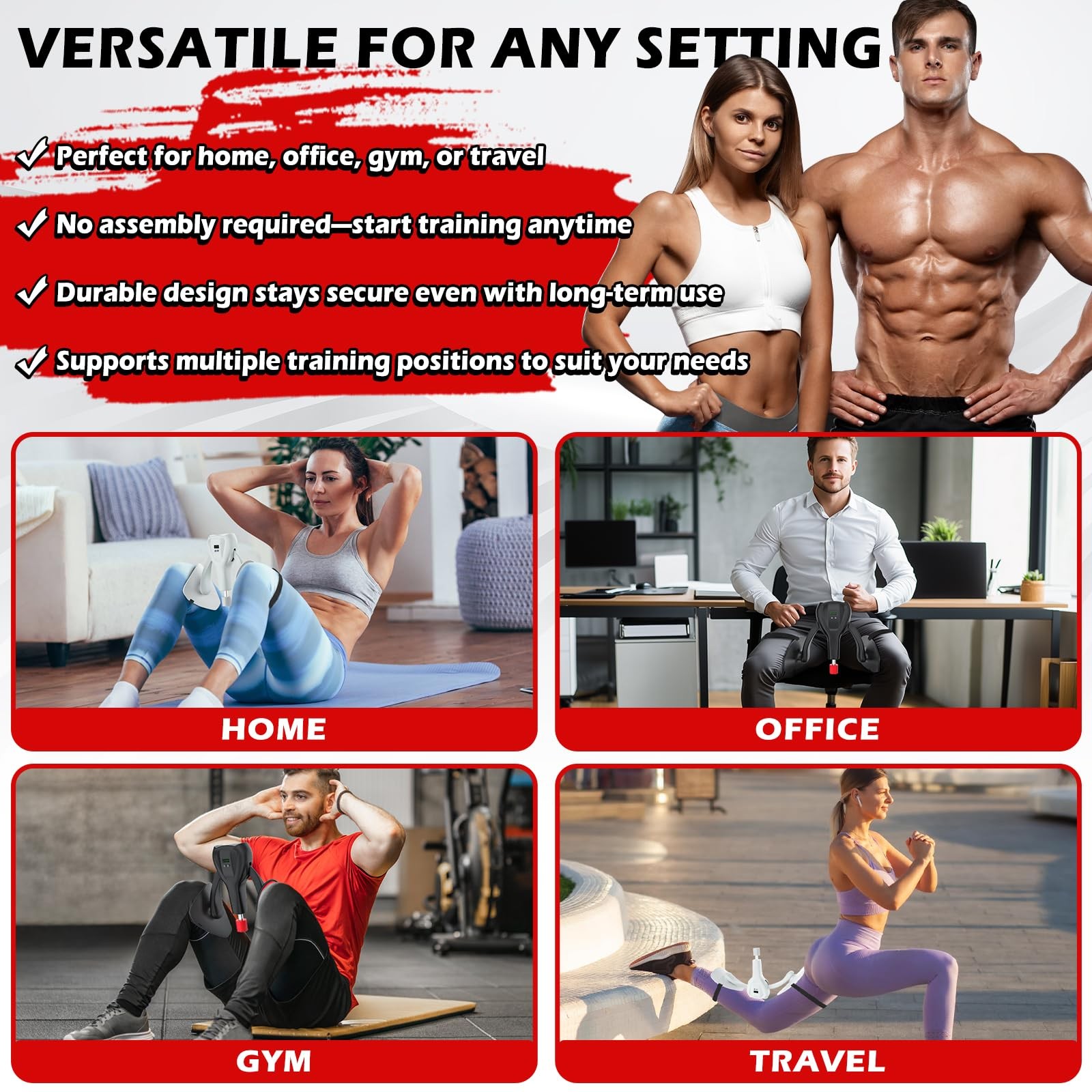 3rd Gen Thigh-Train 0-100 lbs Adjustable Resistance Inner Thigh Train Exercis...