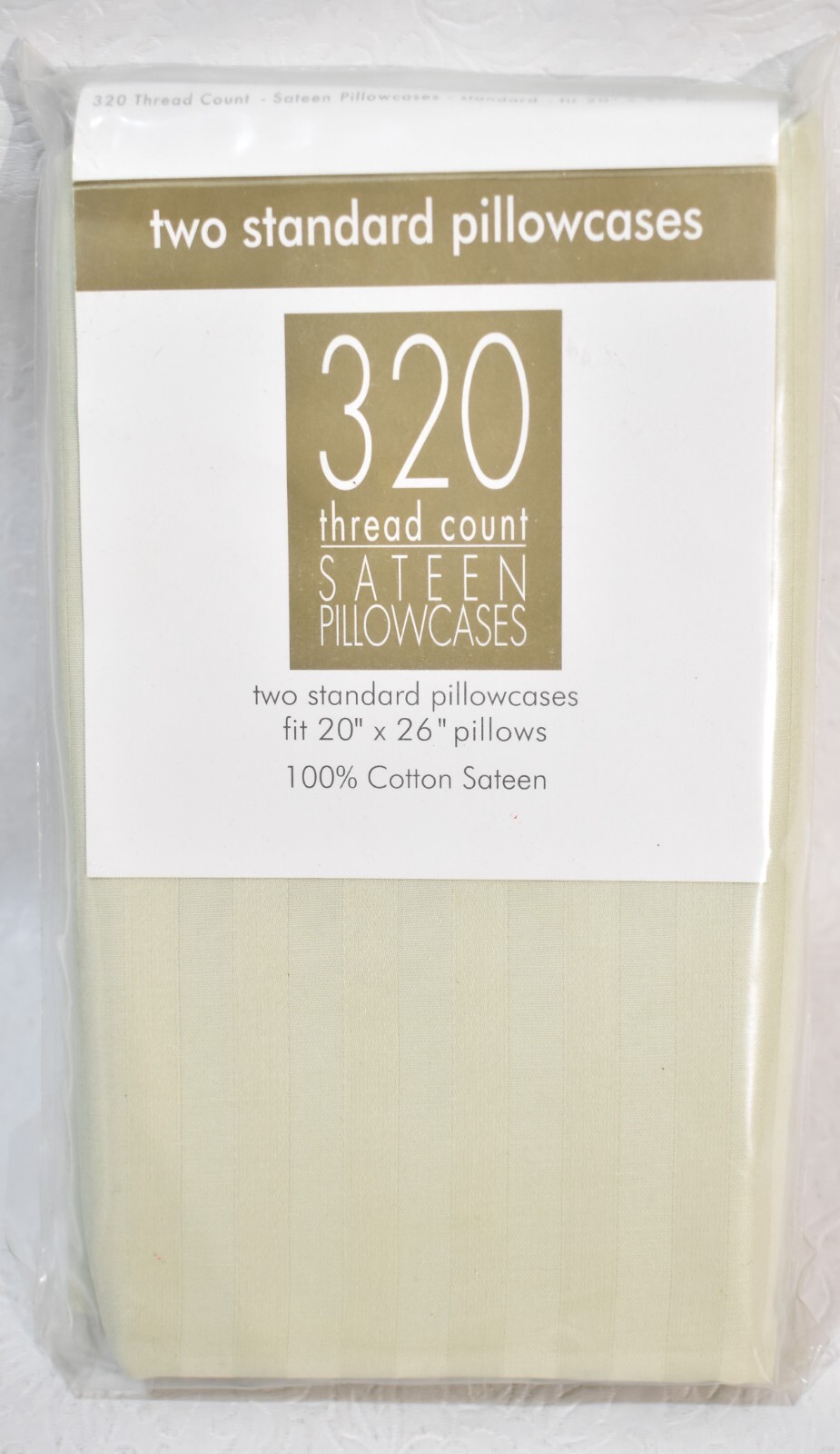 Divatex Pillow Cases Standard 20" x 26" Sateen Light Green Set of 2 New