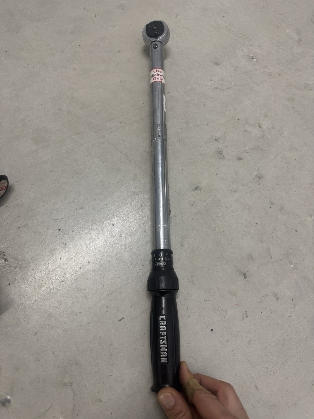Sears CRAFTSMAN 44595 Microtork 1/2" Drive Torque Wrench 20-150 Ft lbs Made USA