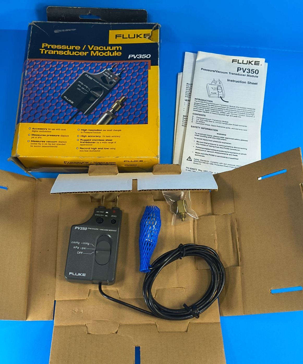 Fluke PV350 Pressure Vaccuum Transducer Module New!
