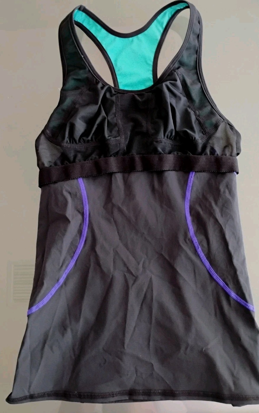 TYR Women's XS Tri Tank Top Competitor Black Turquoise NWT Free Shipping
