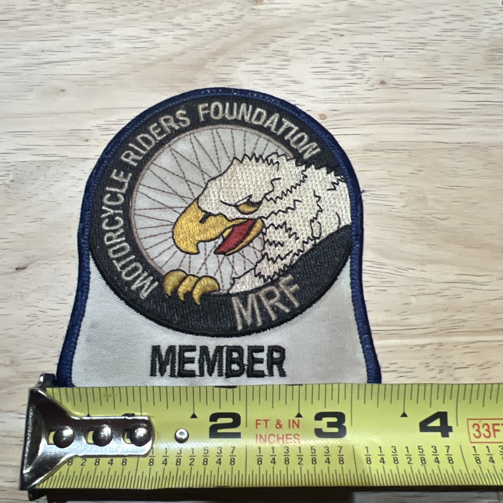 MOTORCYCLE RIDERS FOUNDATION MEMBER ( MRF ) PATCH Used