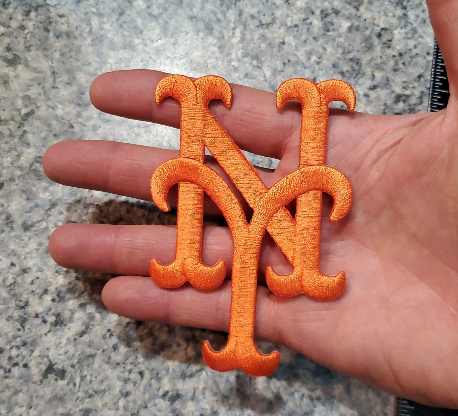 New York Mets Patch. Embroidered. Iron On Backing 4"x3"