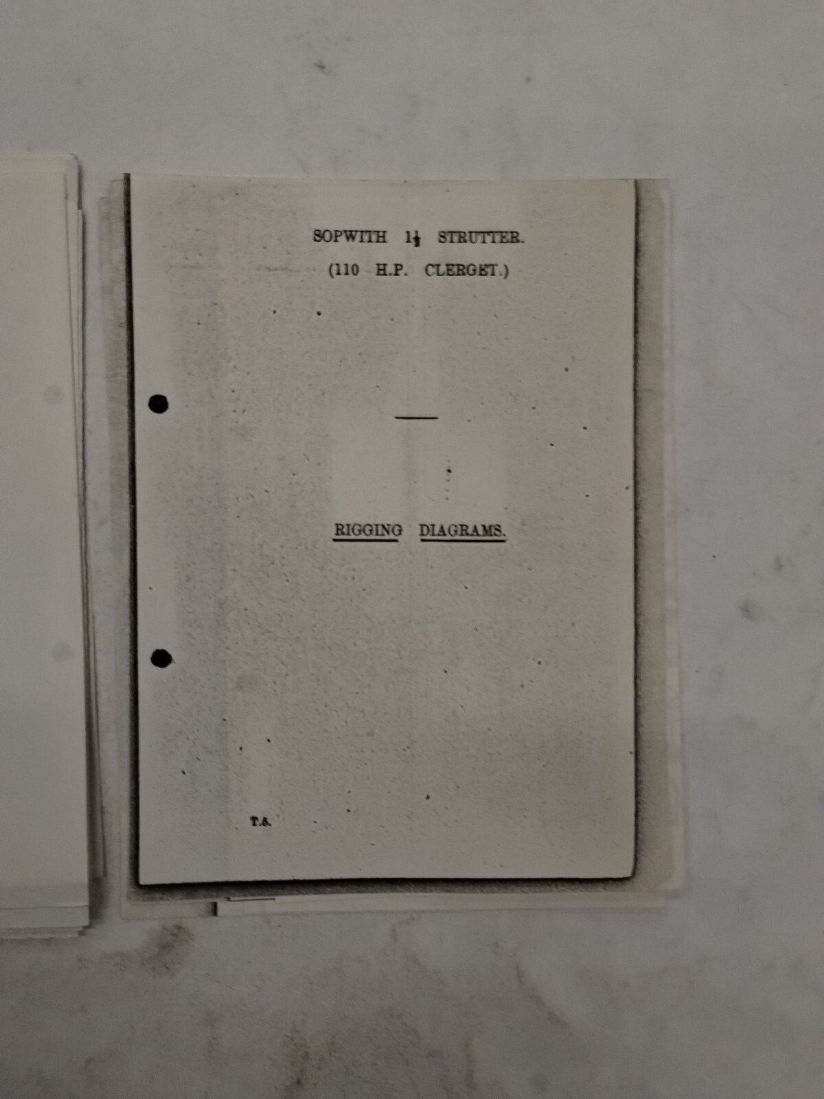 Sopwith 1 1/2 Strutter (110 H.P. Clerget) Rigging Notes-Copy