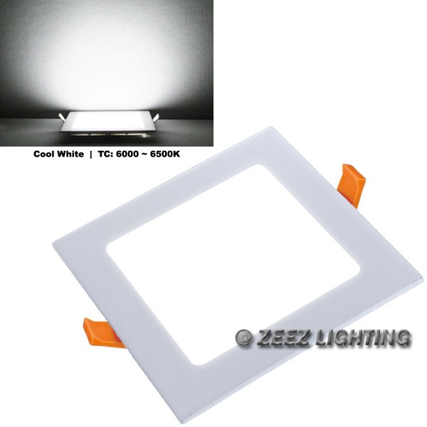 25W 11-Inch Square Cool White LED Recessed Ceiling Panel Light Canless Fixture