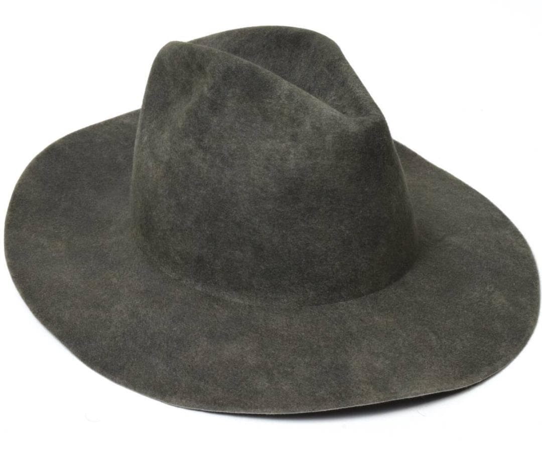 Leonard Plank Wool Felt Hat M Made in Italy Khaki