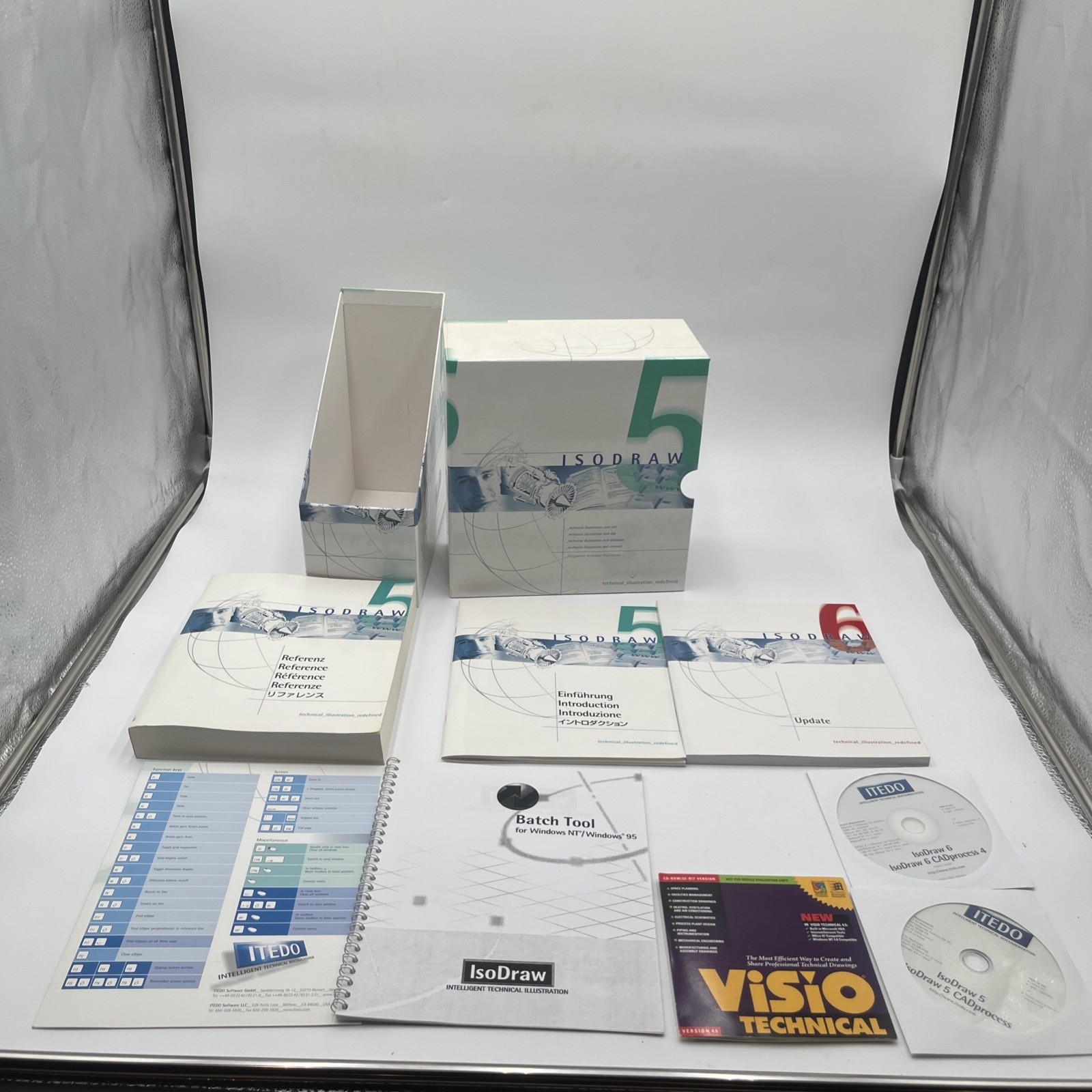Isodraw 5 Cad Process Software Disc & Manuals & 6 Update Disc & Manual Win 95 NT