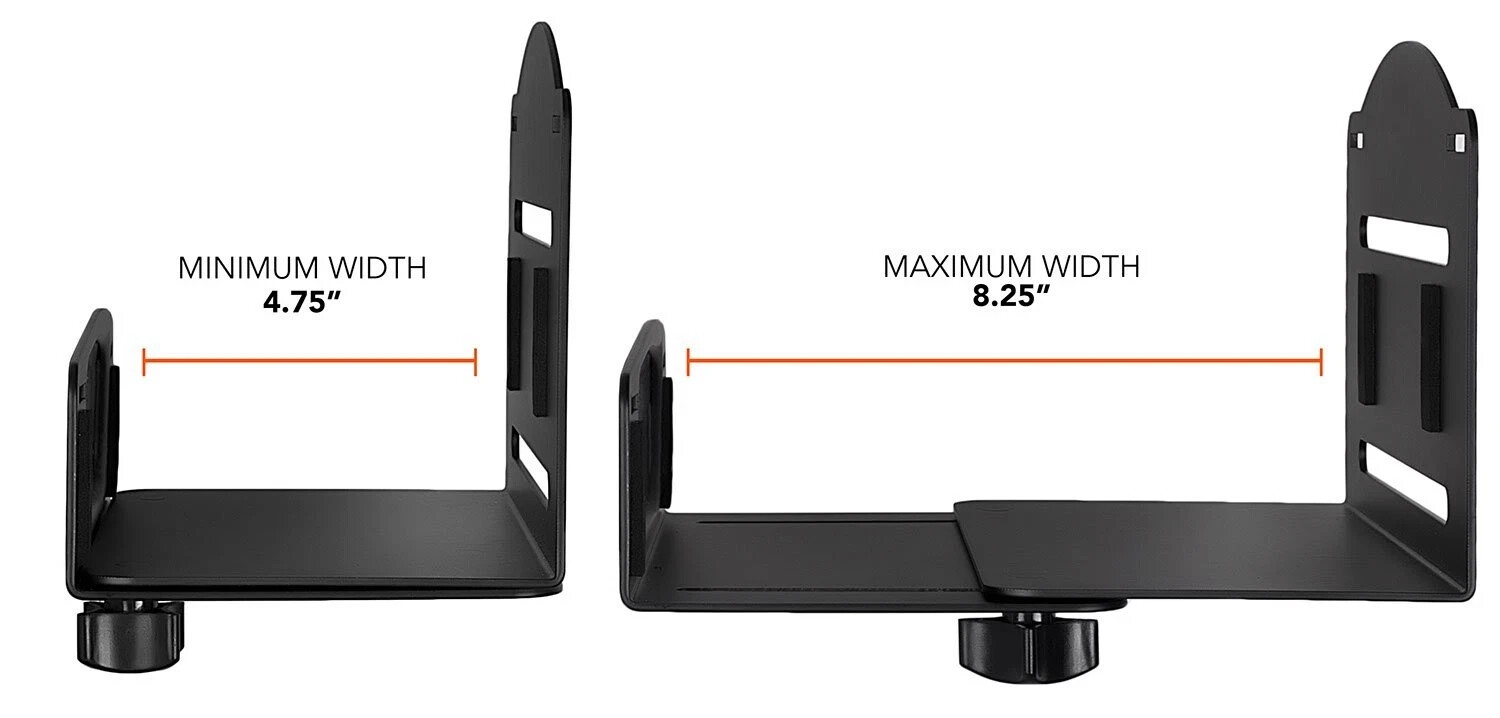 Mount-It! CPU Wall Mount Bracket, Desktop Computer Tower Holder with Safety S...