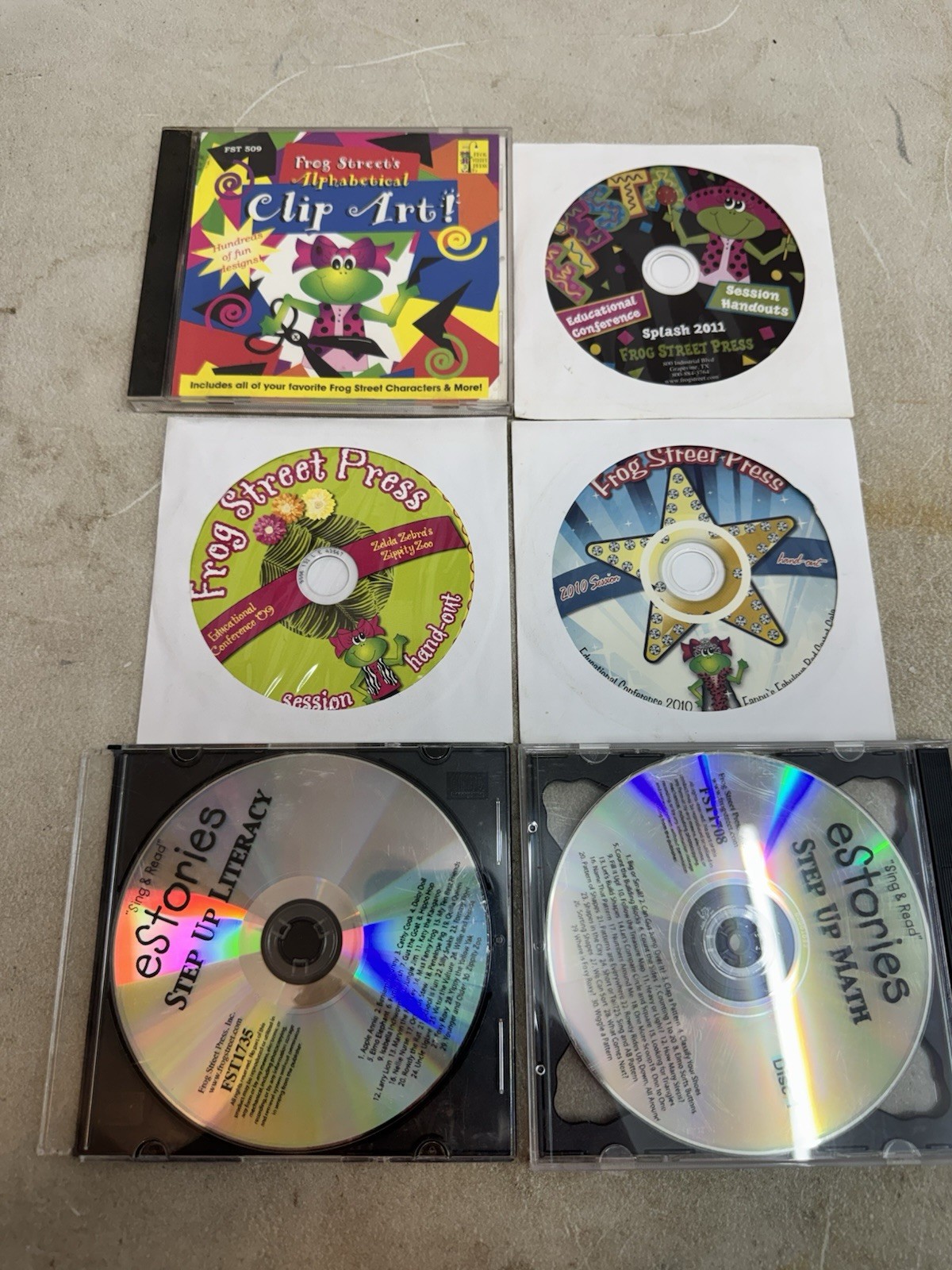 Frog Street Education CD-ROM Lot Clip Art eStories Zelda Zebra Learning Software