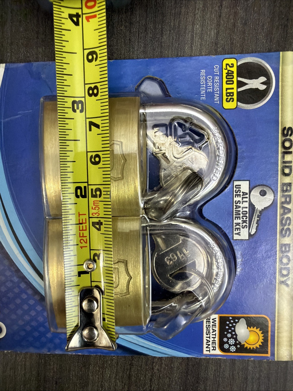 Brinks 161-40202 Solid Brass Padlock 40mm 2 Pack Keyed Alike High Security New