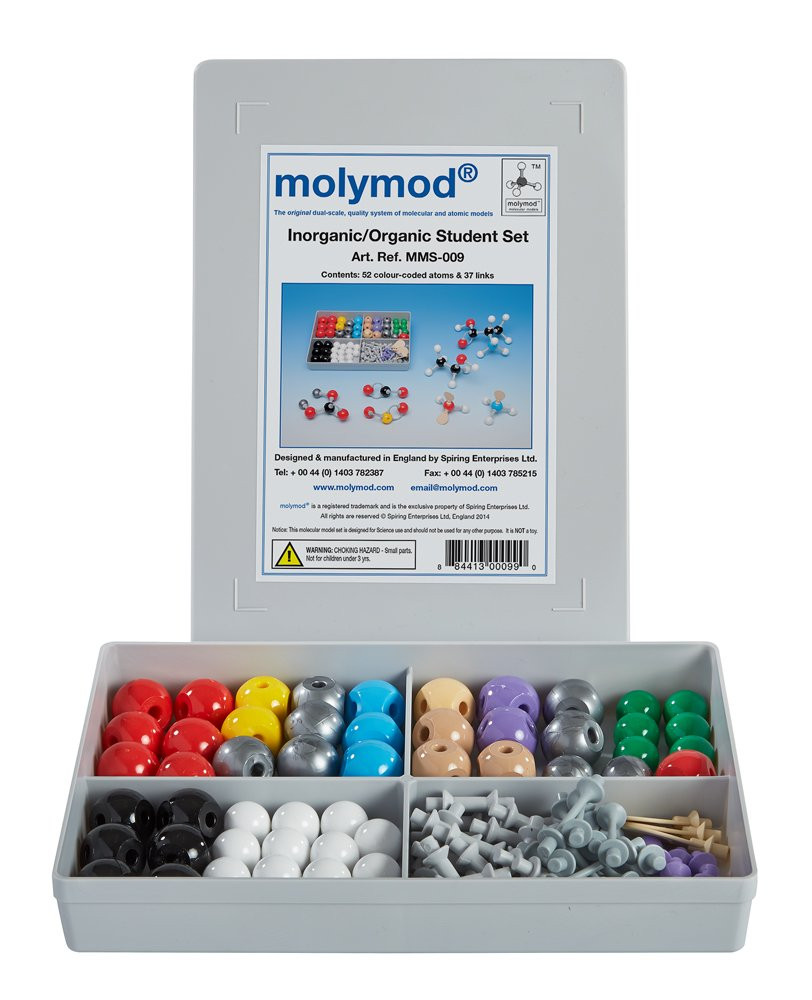 MMS-009 Inorganic/Organic Chemistry Molecular Model, Student Set (52 Atom Parts)
