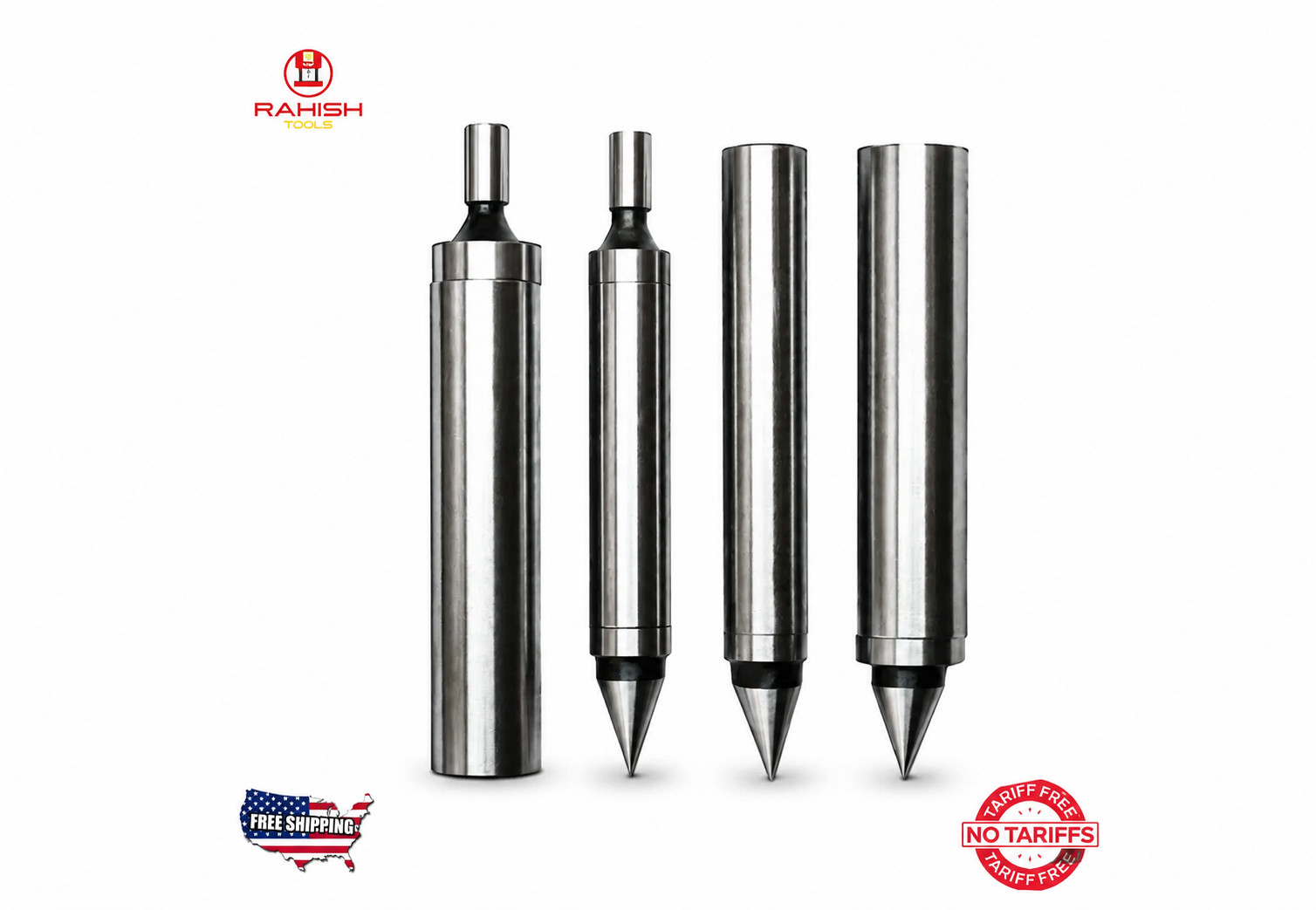 Edge Finder and Center Finders Set 4 Pcs Double End & Single End CNC Milling USA