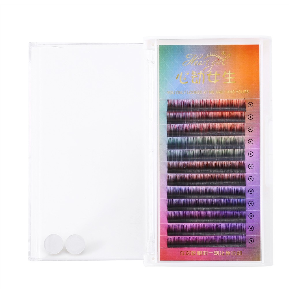 Gradient Coloruty 3D False Eyelashes Dense Eye Lashes Extension Makeup Tool BEA