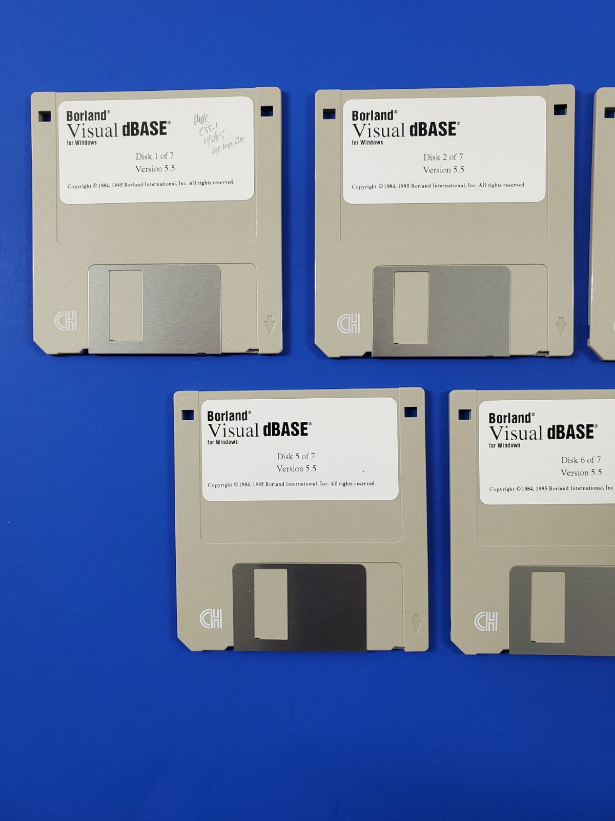 Borland Visual dBASE 5.5 for Windows 95 3.1 Floppy Disk Set 3.5