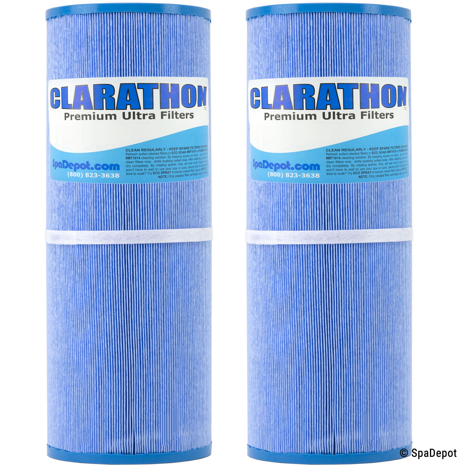 Antimicrobial Hot Tub Filter Cartridges - PRB50-IN-M FC-2390M C-4950RA - 2 Pack