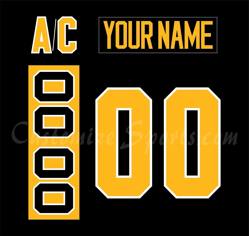 Pittsburgh Penguins Customized Number Kit For 2017-2025 Home Uniform