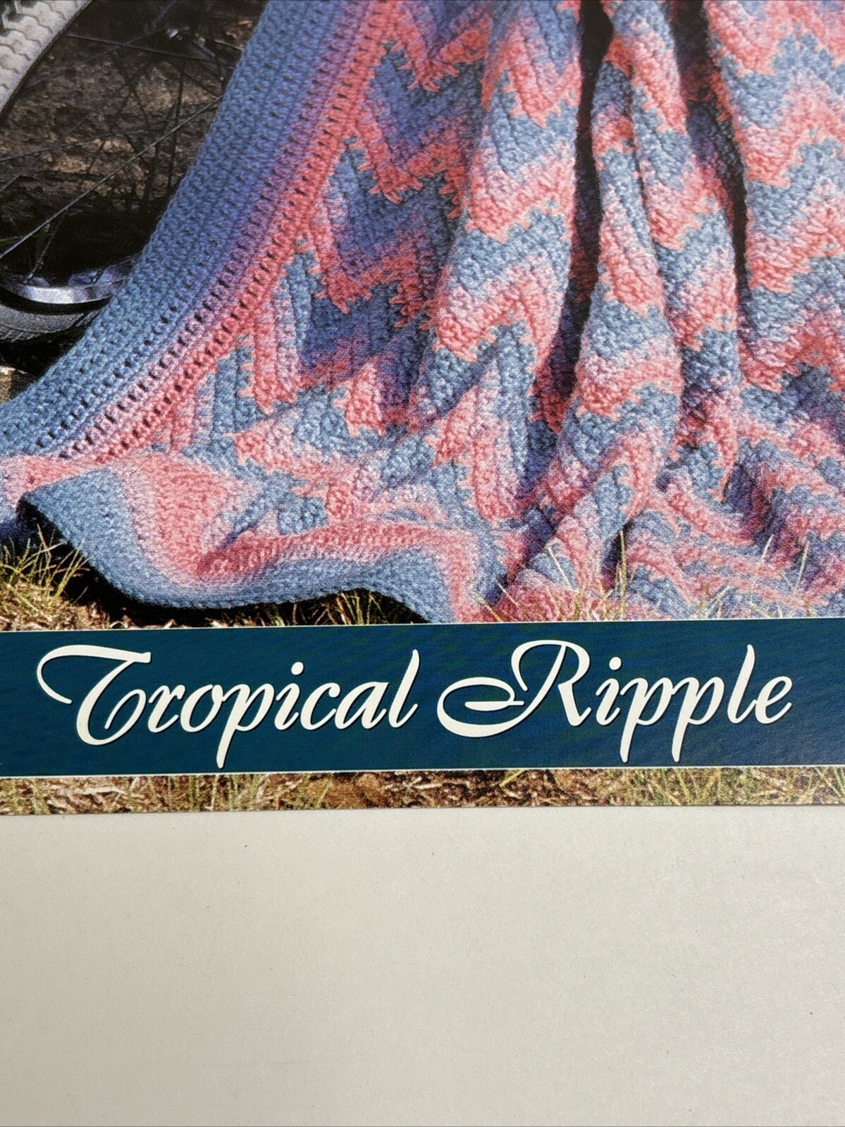 Tropical Ripple Afghan Crochet Pattern Card Needlecraft Shop