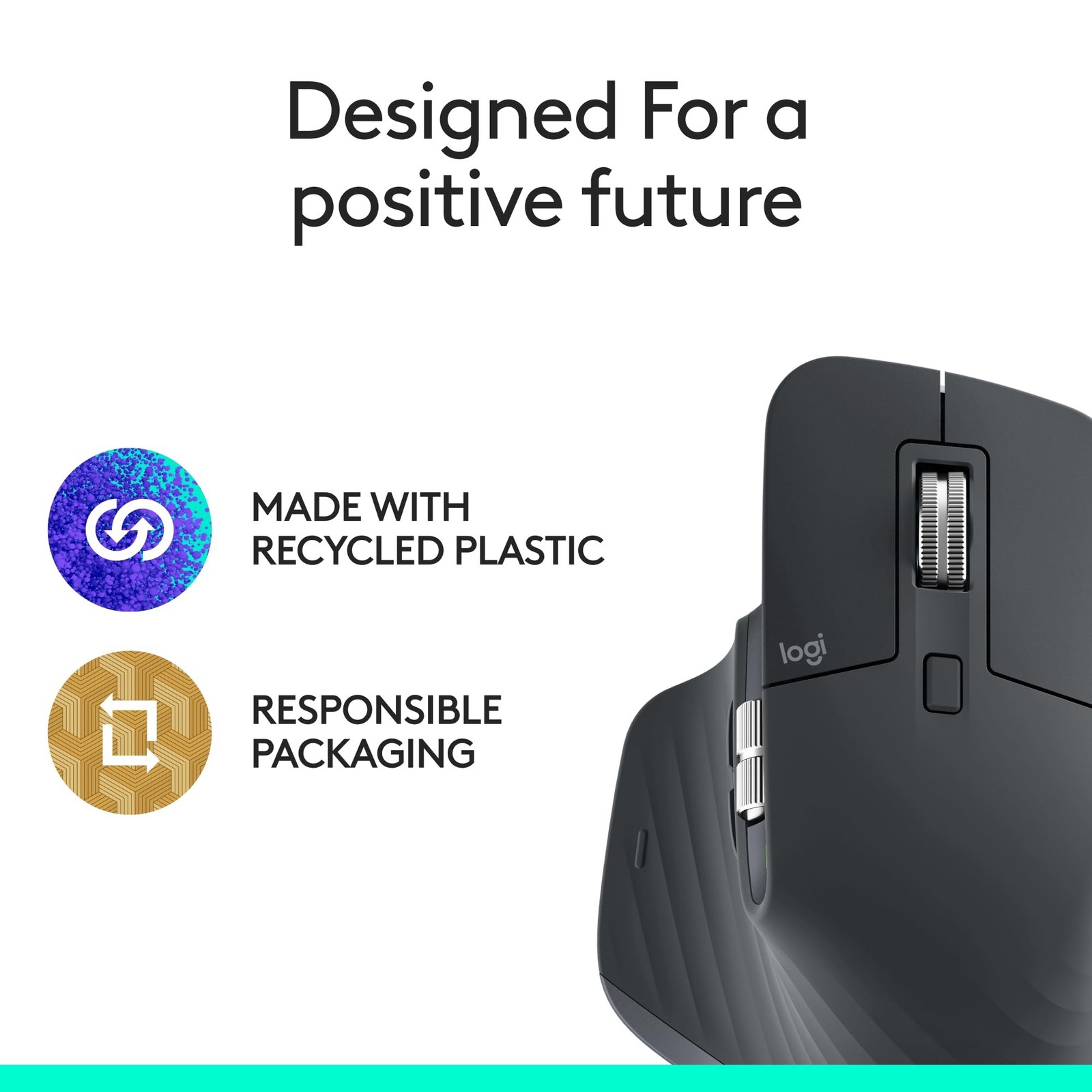 Logitech MX Master 3S Bluetooth Edition Wireless Mouse, No USB Receiver - Ult...