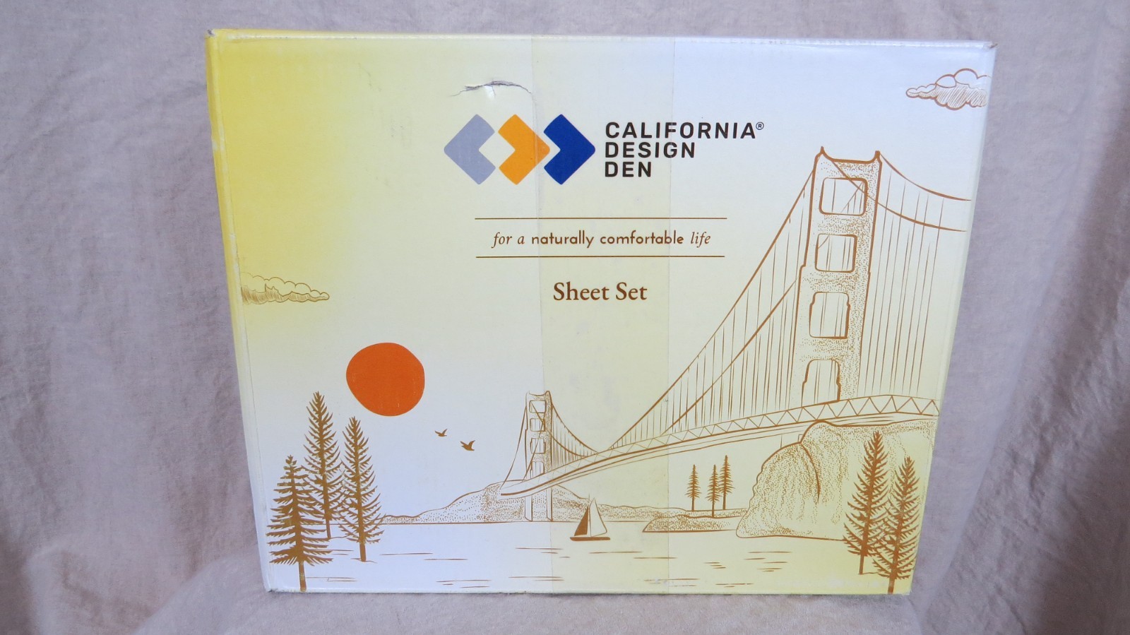 California Design Den Full Sheet Set Soft 400 Thread Count Sateen Bright White