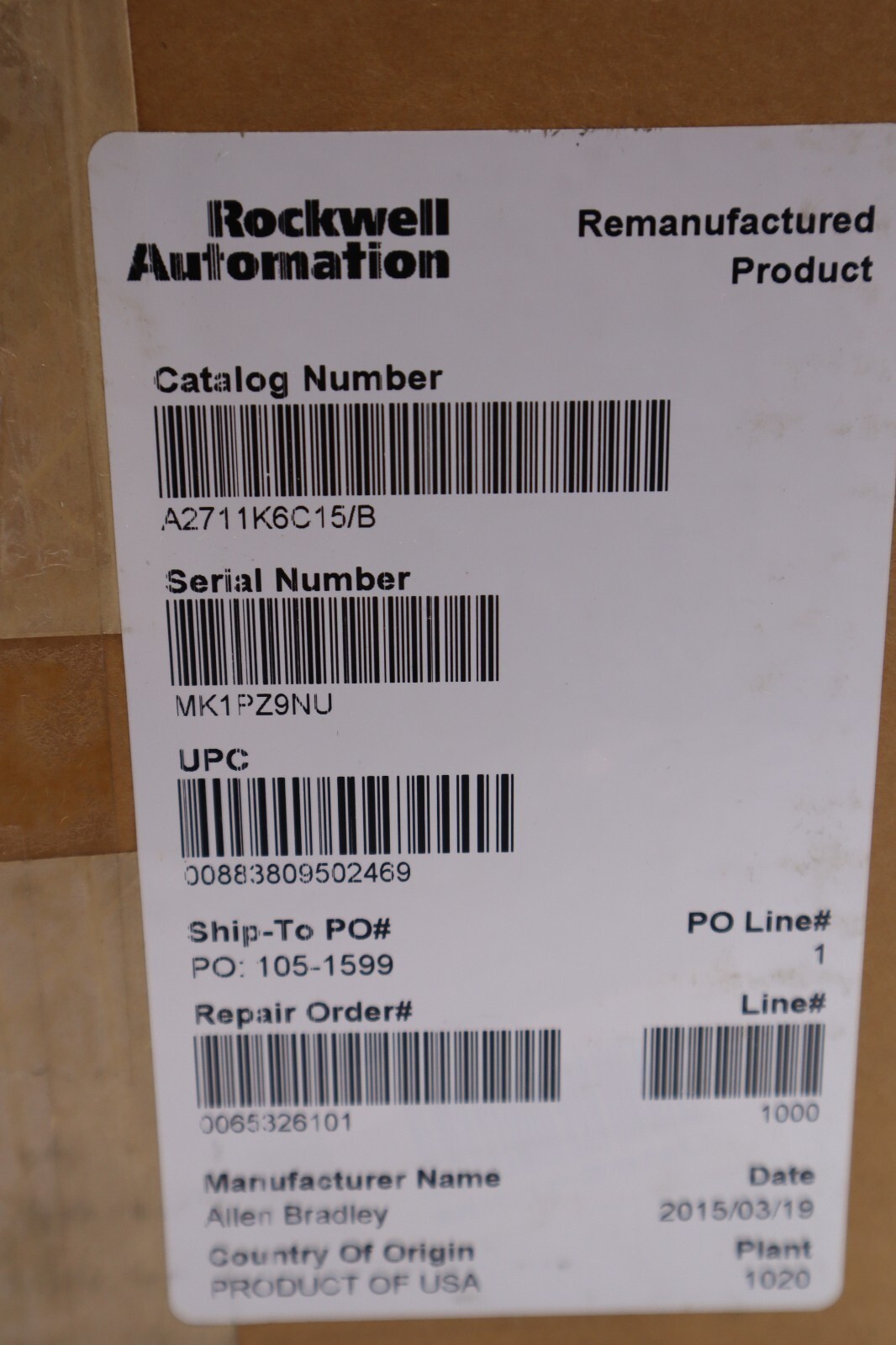 New AB 2711-K6C15 Industrial Drive Free Shipping New in Box Factory Sealed PLC