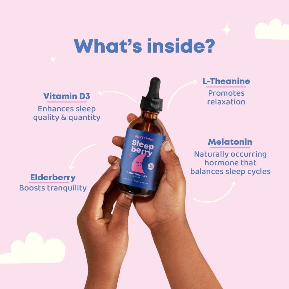 JoySpring Kids Bedtime Routine for Sleep& –Liquid Melatonin+ Herbal Digestive