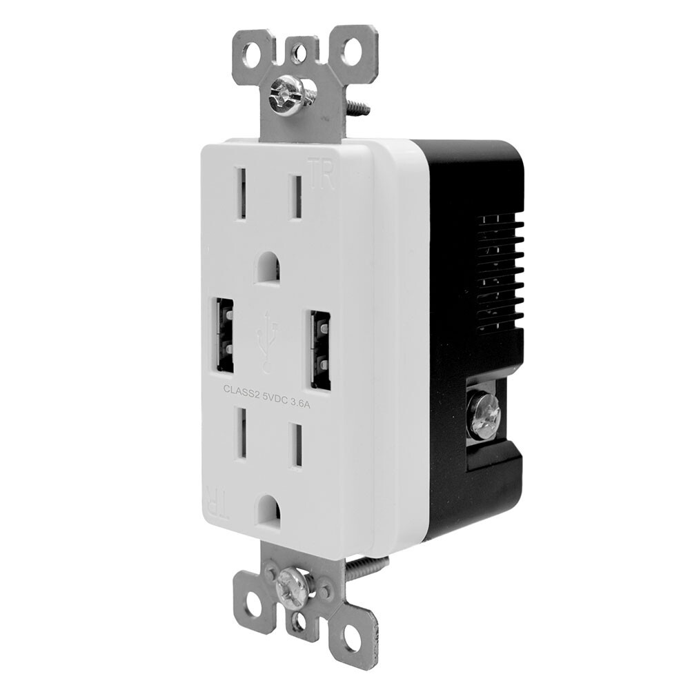 1pack 3.6A USB C Outlet with Power Delivery Duplex Receptacle in Wall, 15Amp