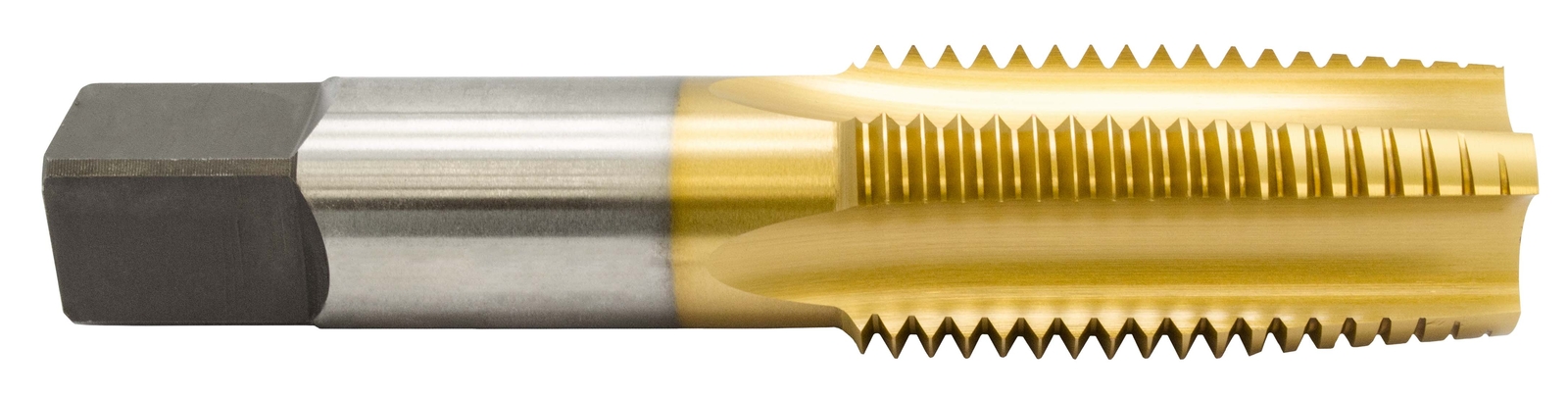 1/2-20 Standard Thread Tap, TiN Coated HSS, Ground Thread, USA Made