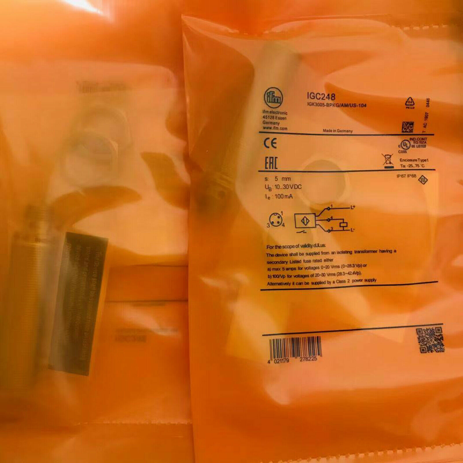 IFM IGC248 Proximity Switch Sensor New