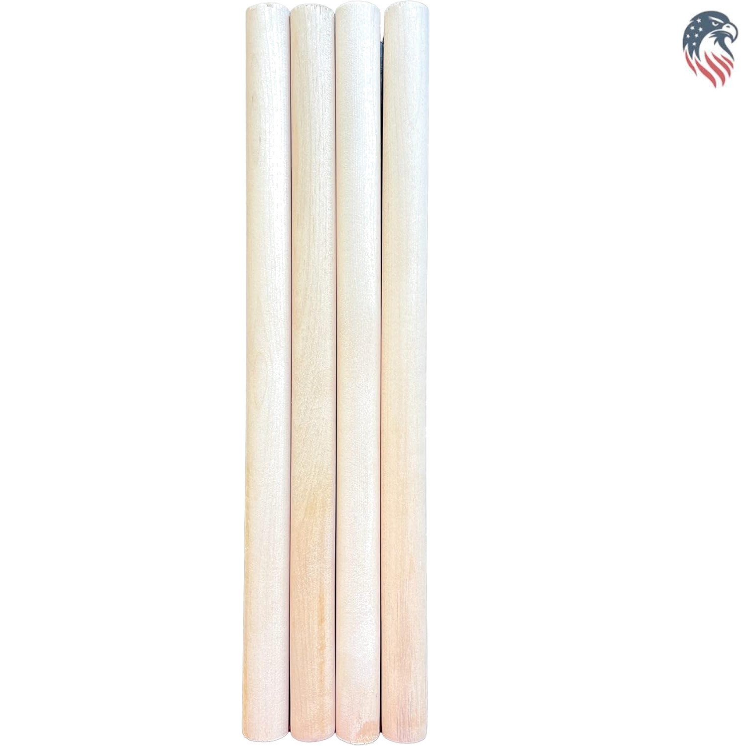 12 Inch Unfinished Hardwood Dowel Rods 3/4 Inch Diameter Birch Wood Stick