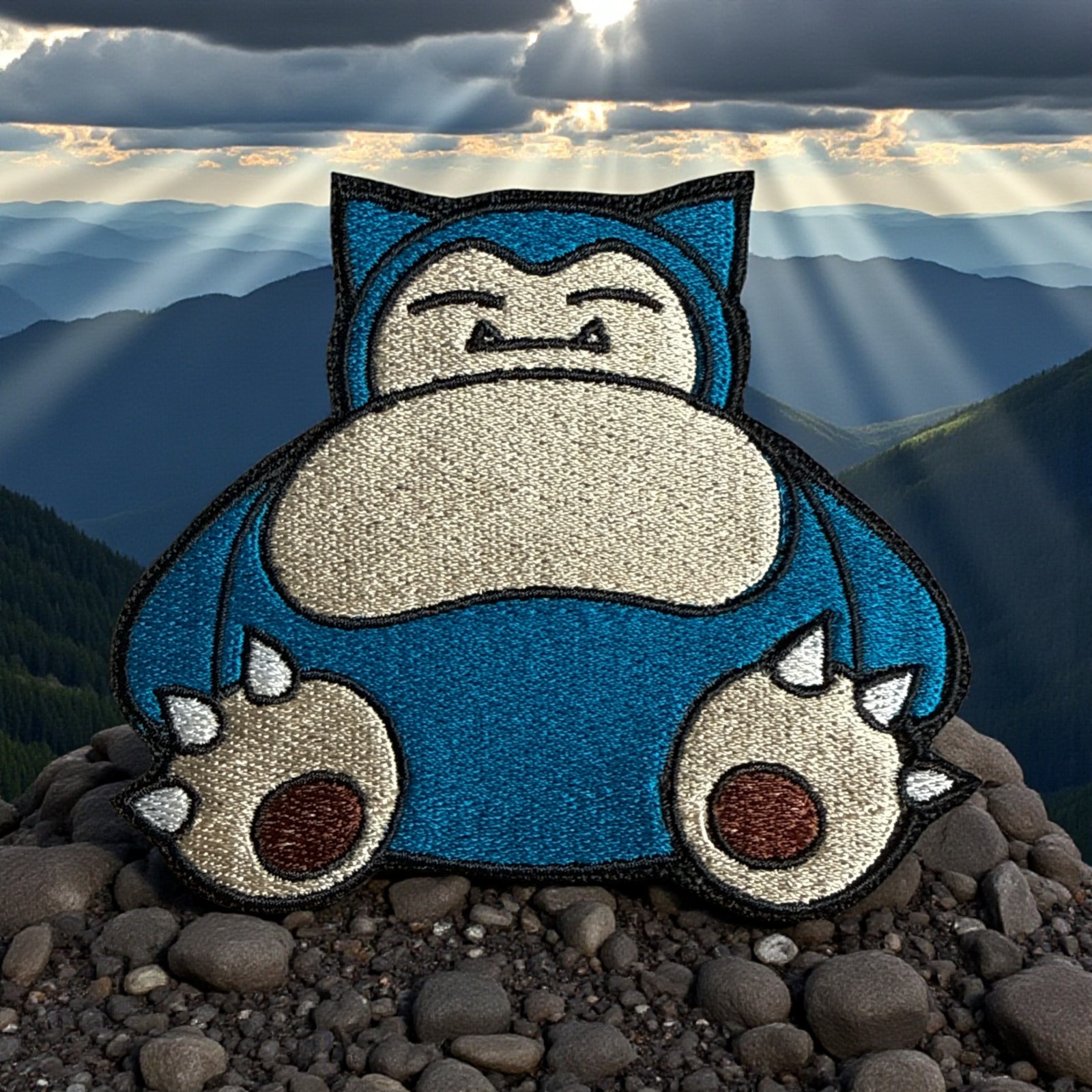 Snorlax Pokemon Embroidery Patch Multi Sizes 2.86" - 4.75"