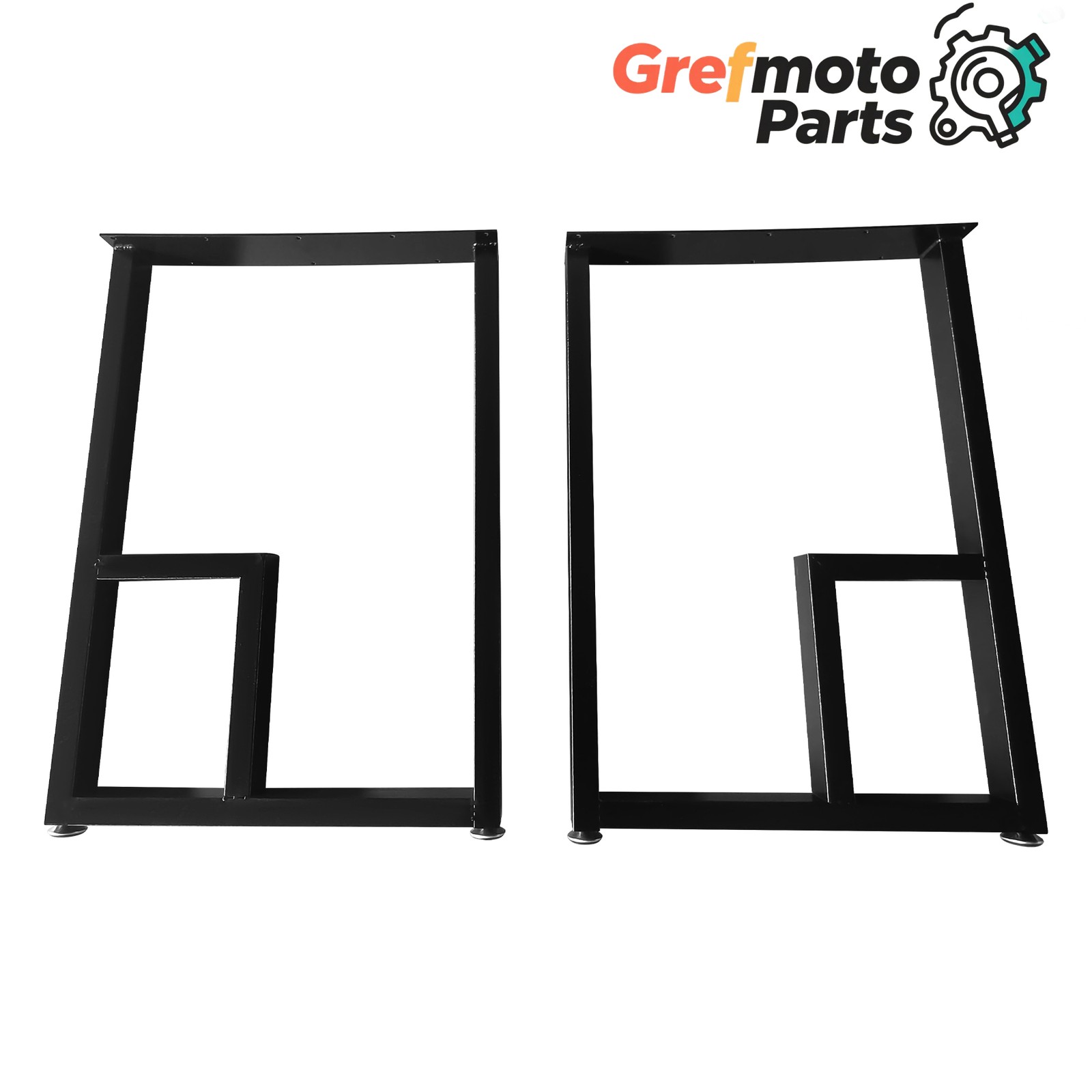 New Metal Table Legs Furniture Legs Square Reinforced With Foot Pads 20*2*28 In