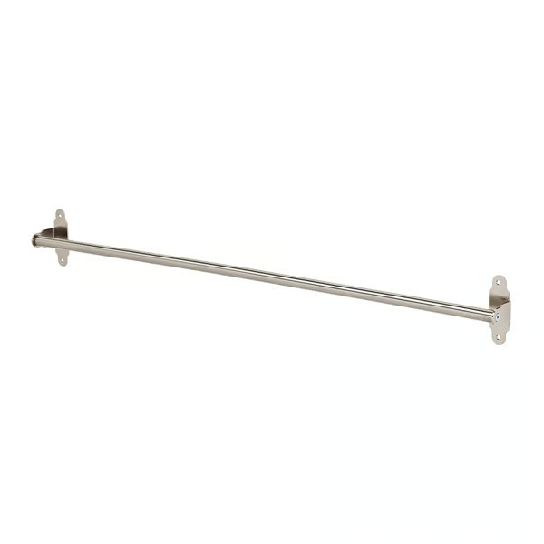 Ikea HULTARP Kitchen Bath Rail Rod Steel, Nickel Plated 31 1/2" - NEW