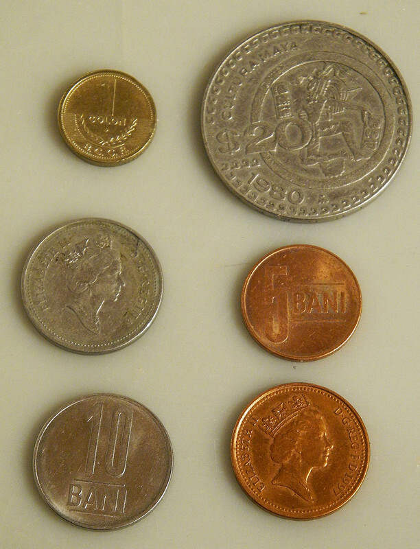 Foreign Coins Lot of 6 Canada Costa Rico Romania Mexico