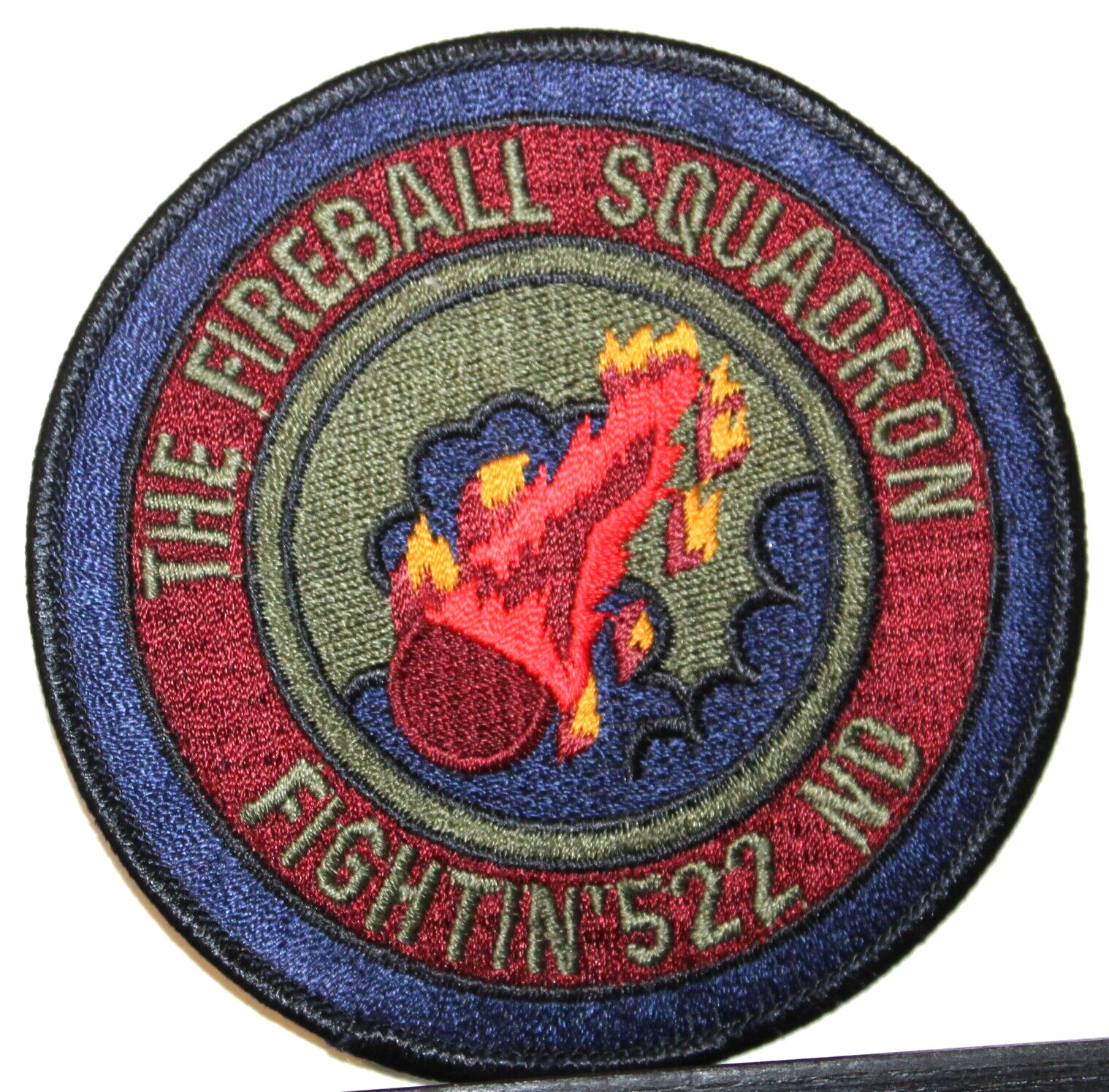 USAF 522nd Tactical Fighter Squadron Subdued Crest Insignia Emblem Badge Patch 1
