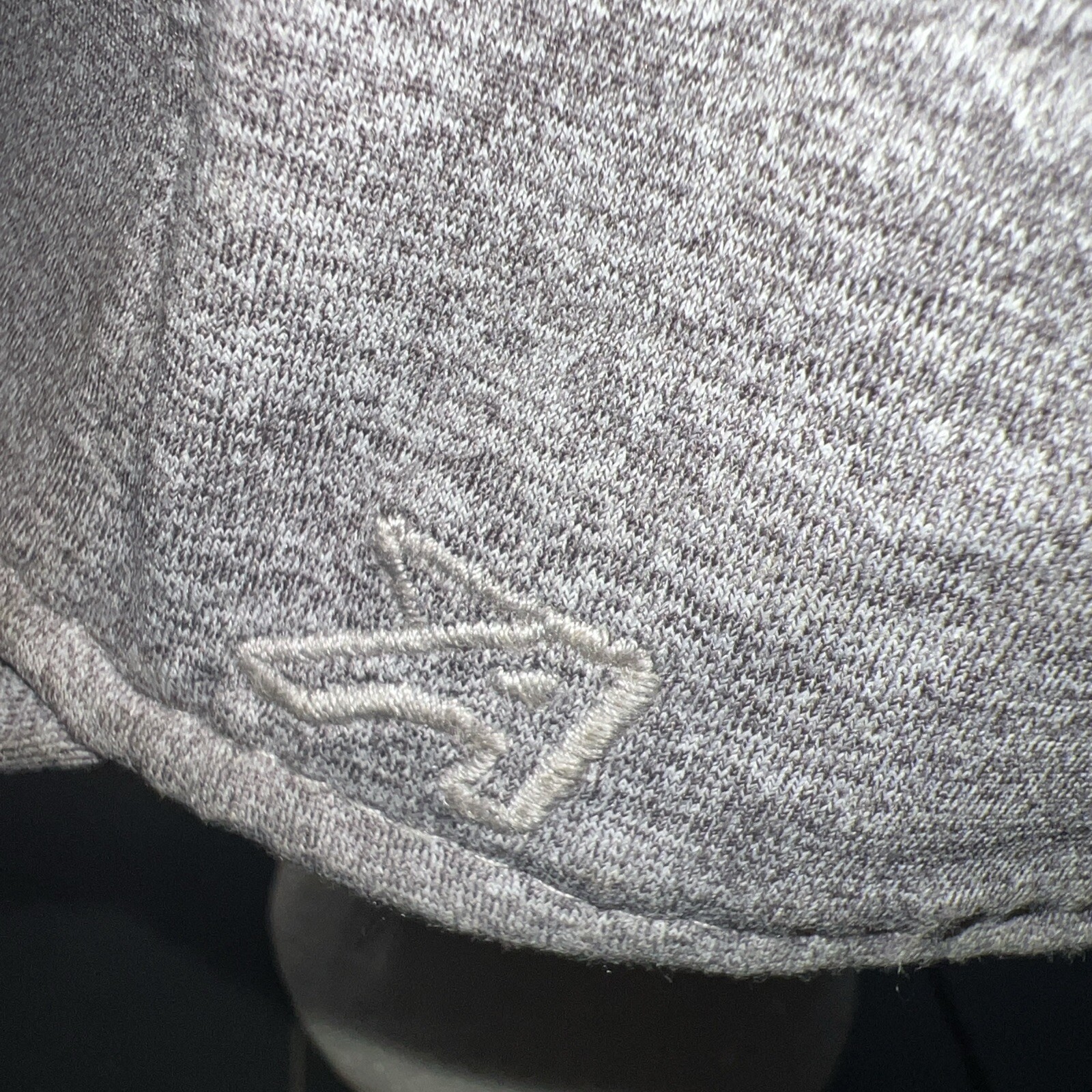 Lion Head on Heather Gray Knit Hat Cap Hook Loop Ahead Performance Midfit EUC