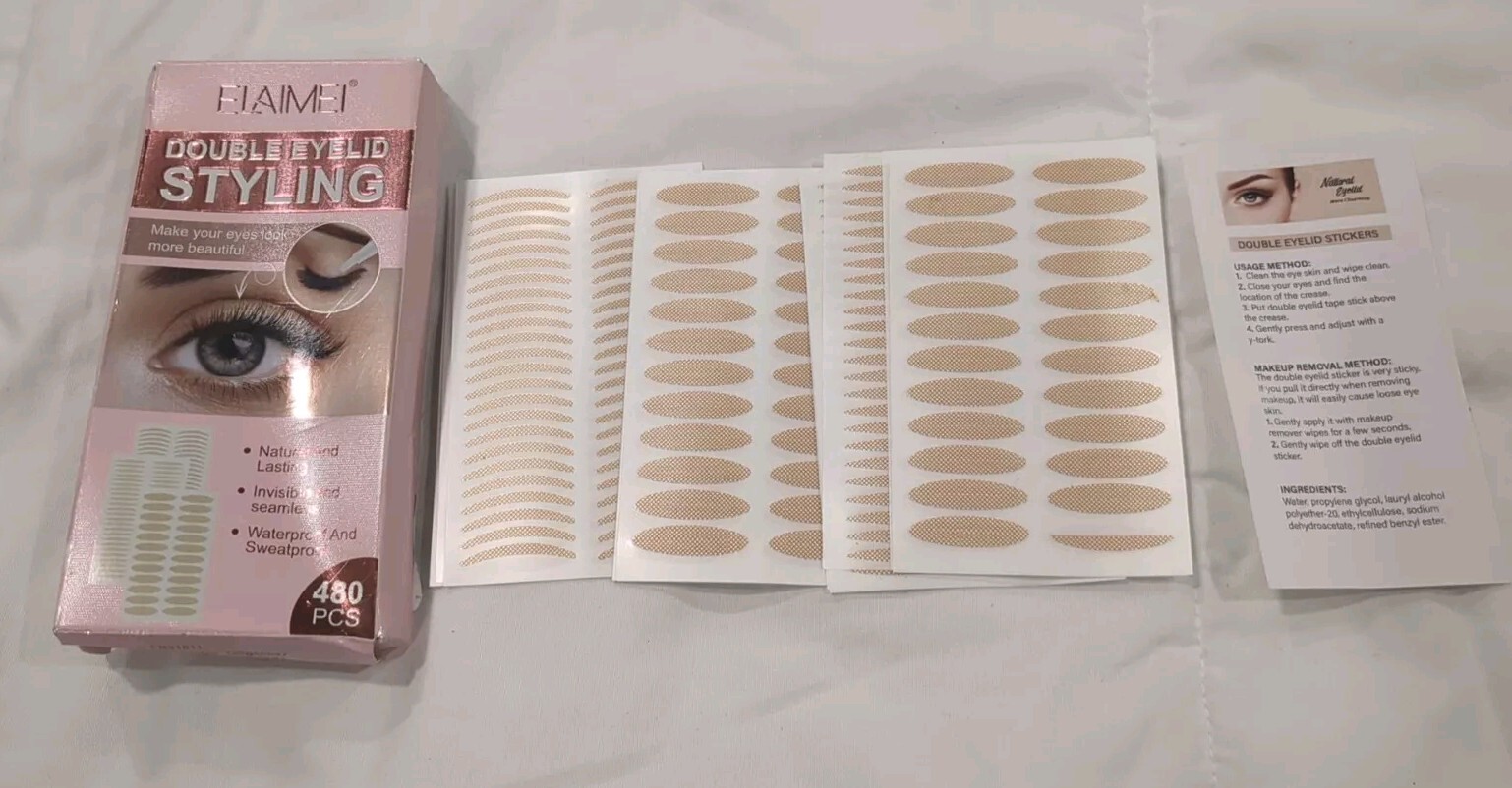 480 Pc Invisible Lace Eye Lift Strips Double Eyelid Adhesive Style Tape Stickers