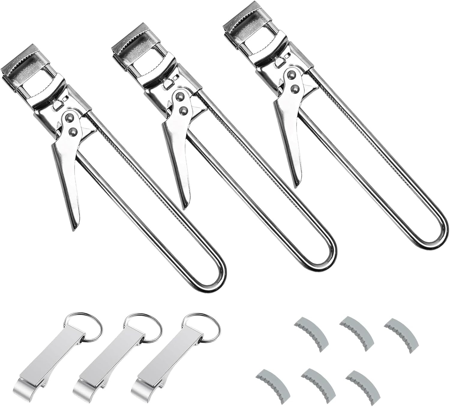 3-Pack Adjustable Stainless Steel Kitchen Jar Lid Opener Tool