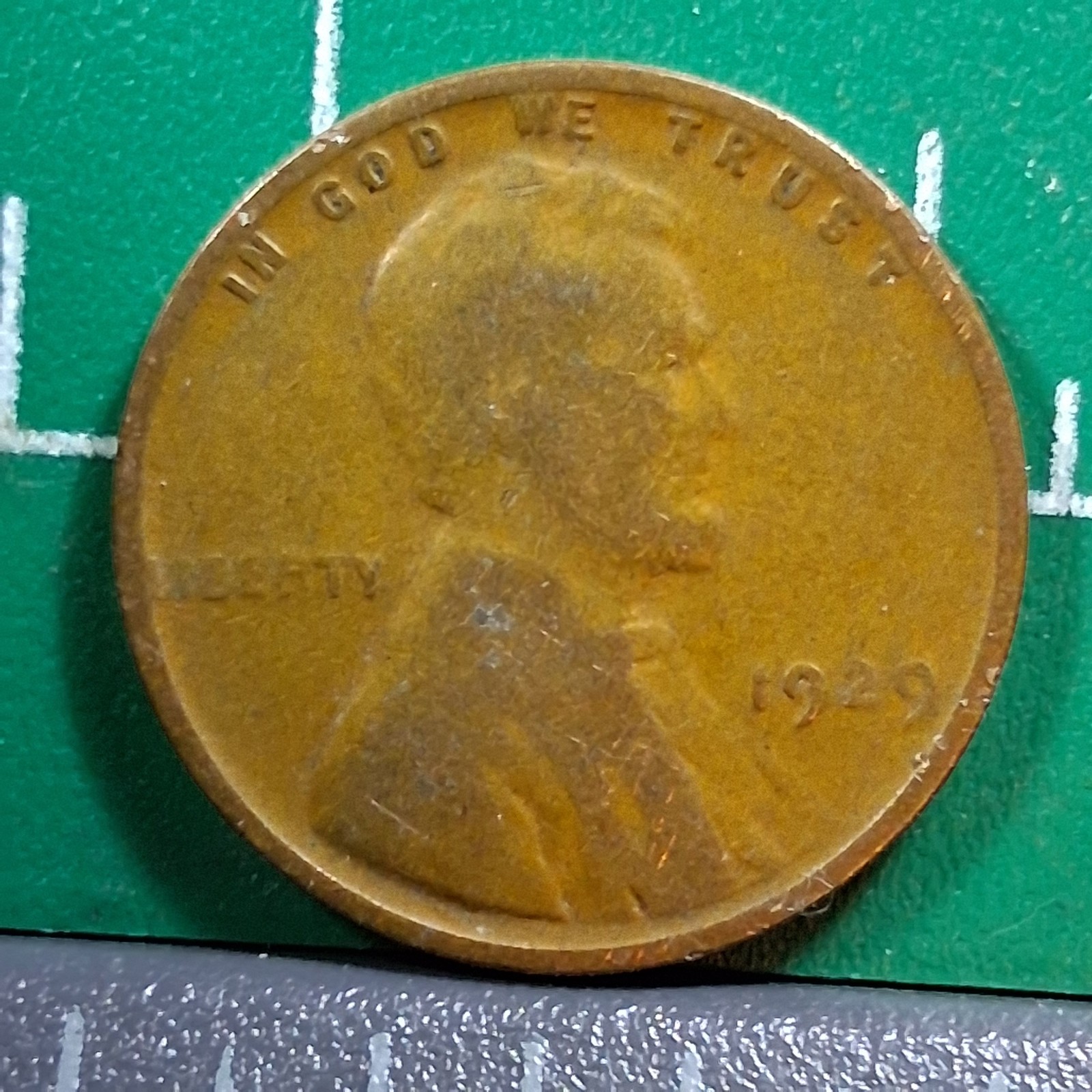 1929 United States USA Abraham Lincoln Wheat Penny 1 Cent Copper Coin