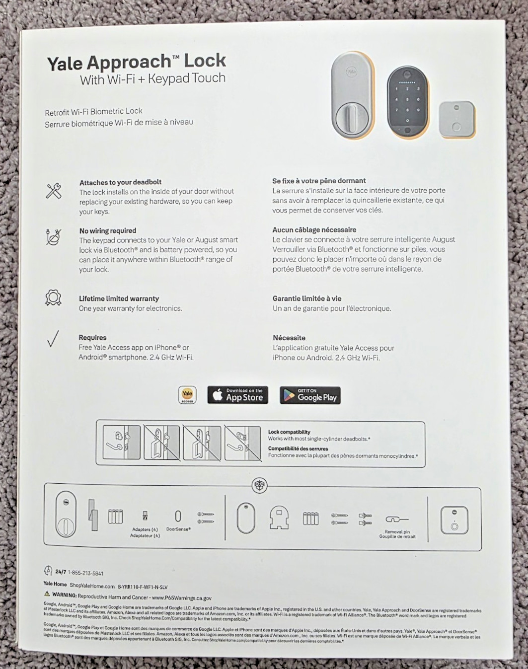 Yale Approach Lock with Wi-Fi +Keypad Touch Smart Lock - Silver