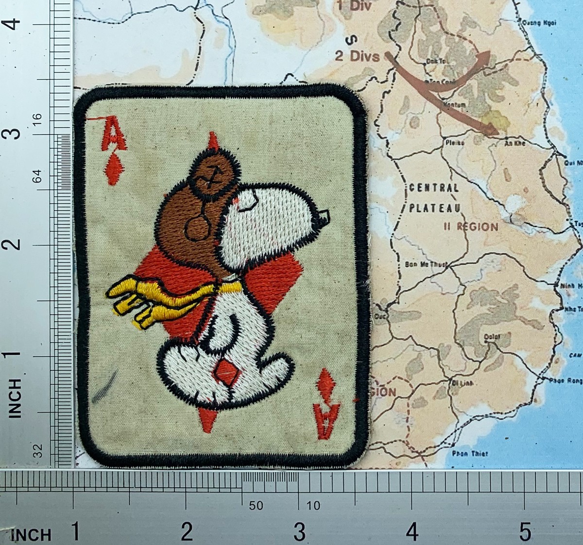 USAF ,  SNOOPY PATCH , 354th TFW Pilot , Ace of Diamonds , Vietnam War , p2