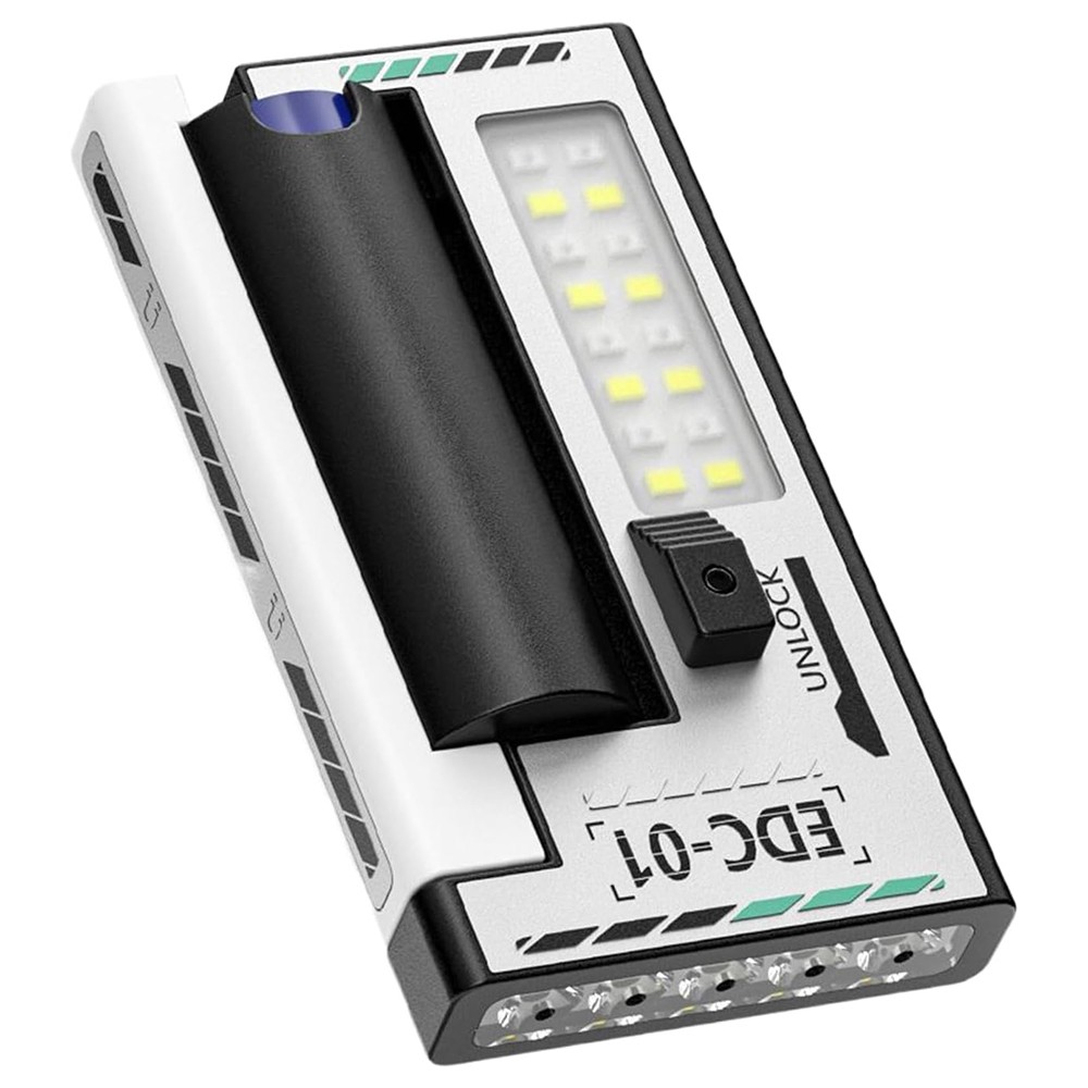 Pocket LED Flashlight Magnetic USB Rechargeable Mini Torch Portable Work Light