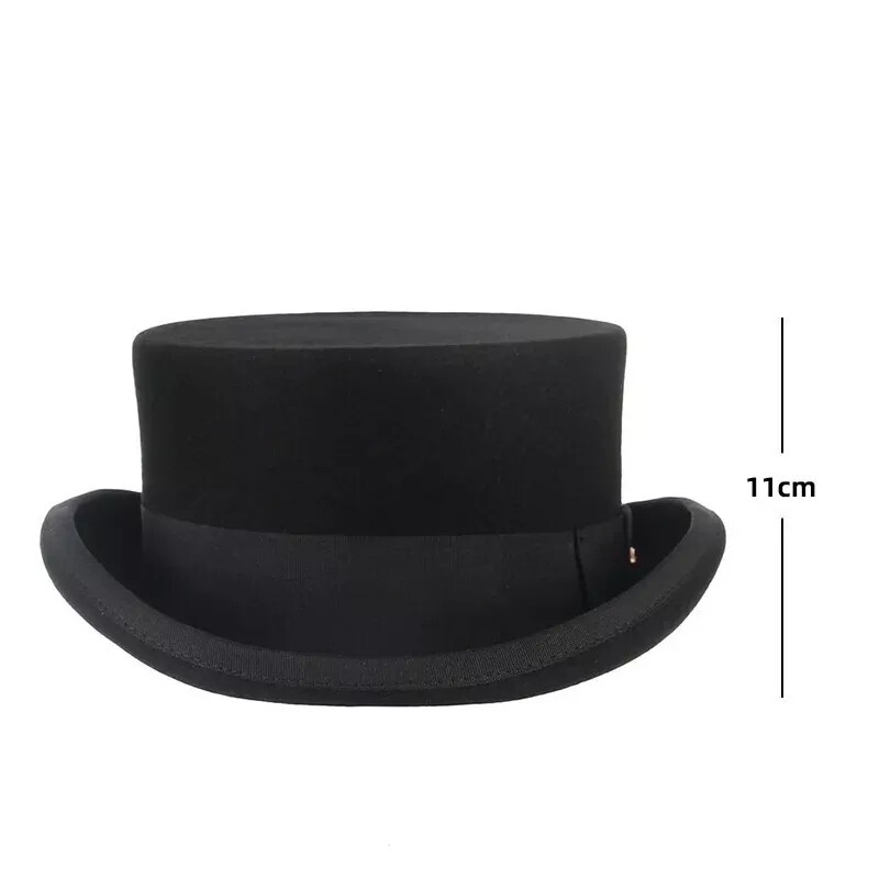 Classic Deadman Top Hat 100% Wool Formal Event Topper Classic Dressage Hat