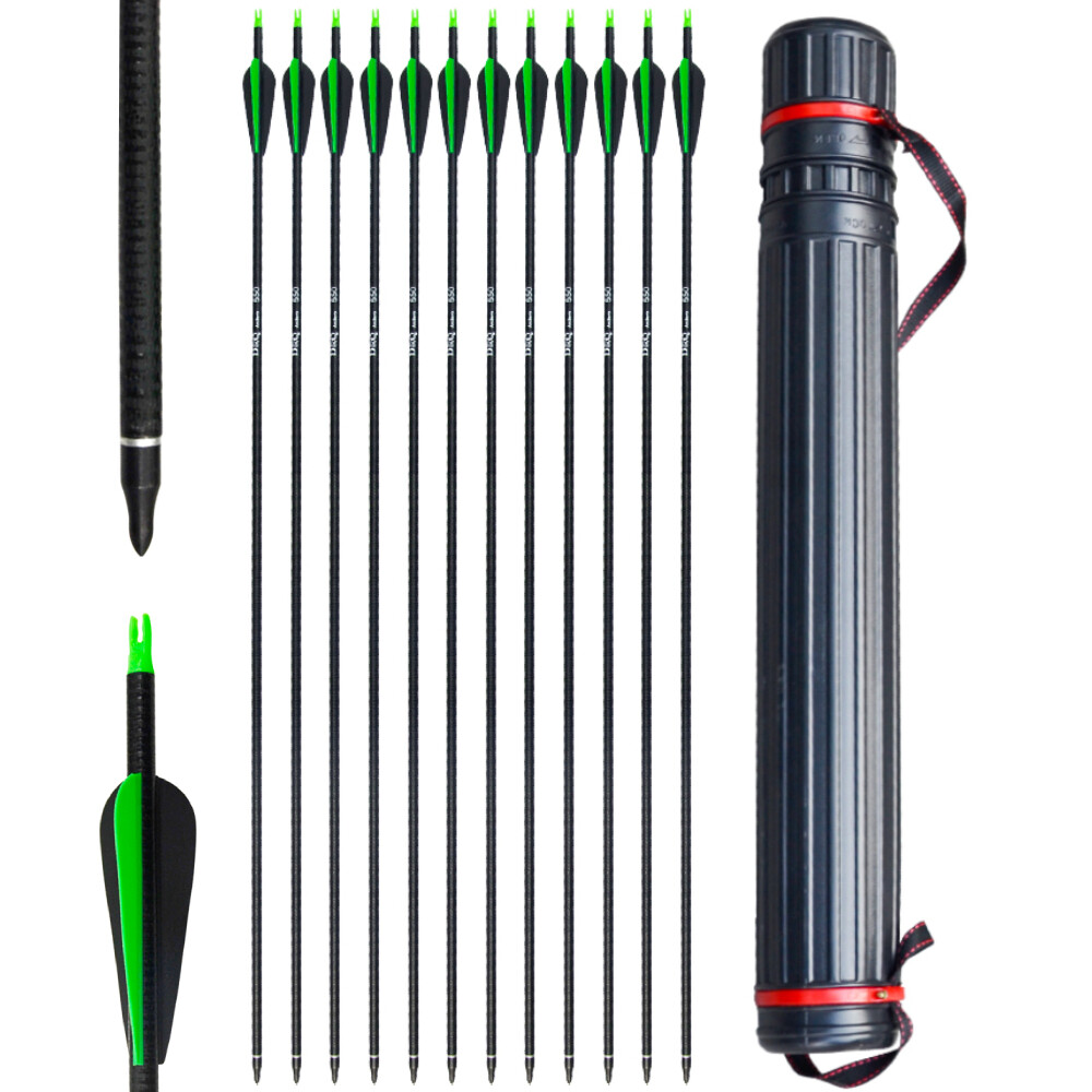 6/12pcs Fiberglass Arrows Hunting Archery Target Arrows Recurve Bow Longbow Hunt