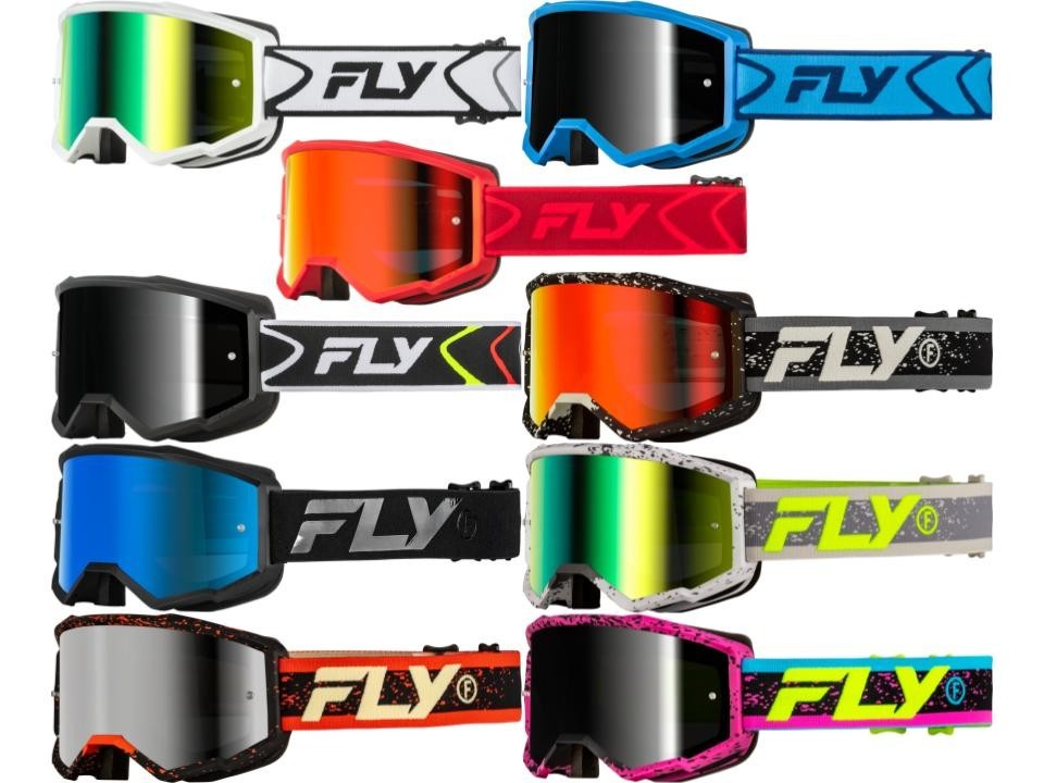 Fly Racing Zone Goggles Mirror Lens Adult Size Motocross Off-Road MX/ATV/UTV 26