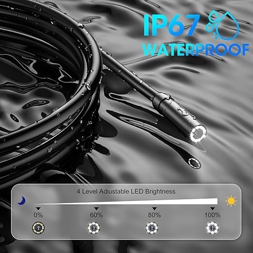 Industrial Endoscope Camera 1080P HD 4.3'' Screen Borescope Inspection Camera US