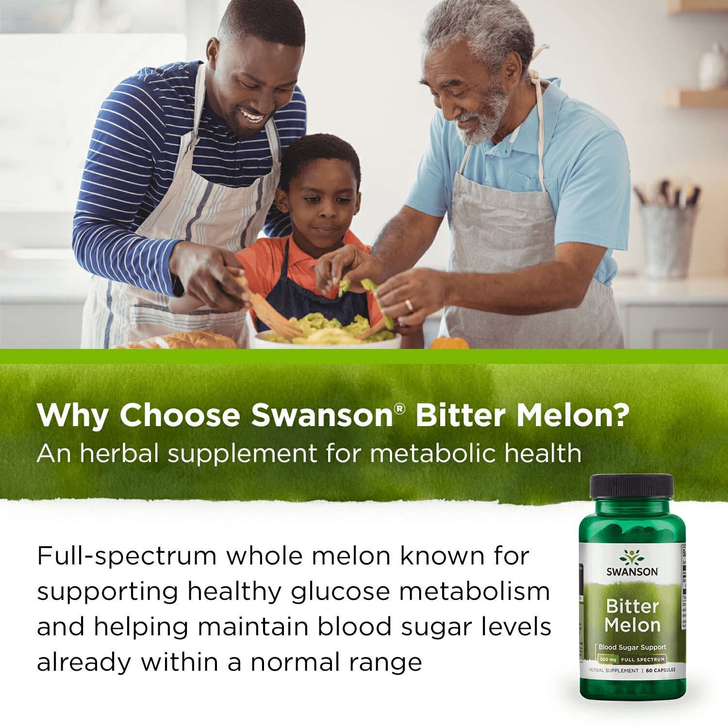Swanson Herbal Supplements Full Spectrum Bitter Melon 500 mg Capsule 60ct